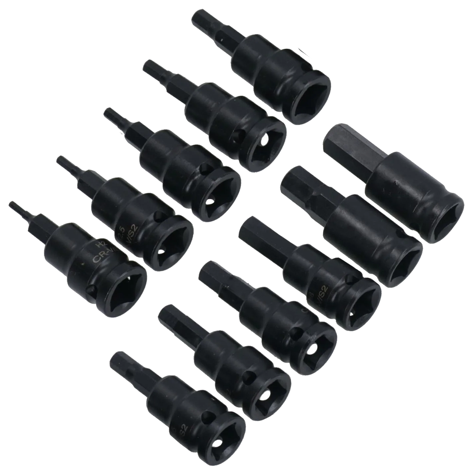 US PRO IMPACT HEX BIT Sockets Set 3/8" Drive Impact H2 To H10 Allen Key S2 Steel