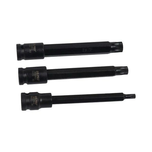 US PRO Extra Long Impact Spline Bit Sockets Set 3/8" Drive Impact M4 - M14 S2