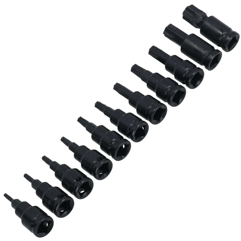 US PRO IMPACT TORX BIT Sockets Set 3/8" Drive Impact TRX Star Sockets T10 To T60
