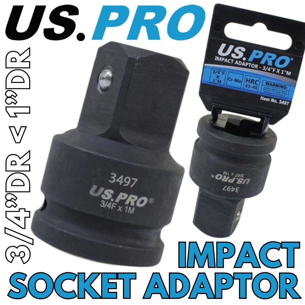 US PRO Impact Socket Adapter 3/4" Female To 1" Male Step Up Converter CR-MO
