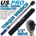 US PRO 1/2" Drive Calibrated Torque Wrench Adjustable Reversible 60Nm - 330Nm